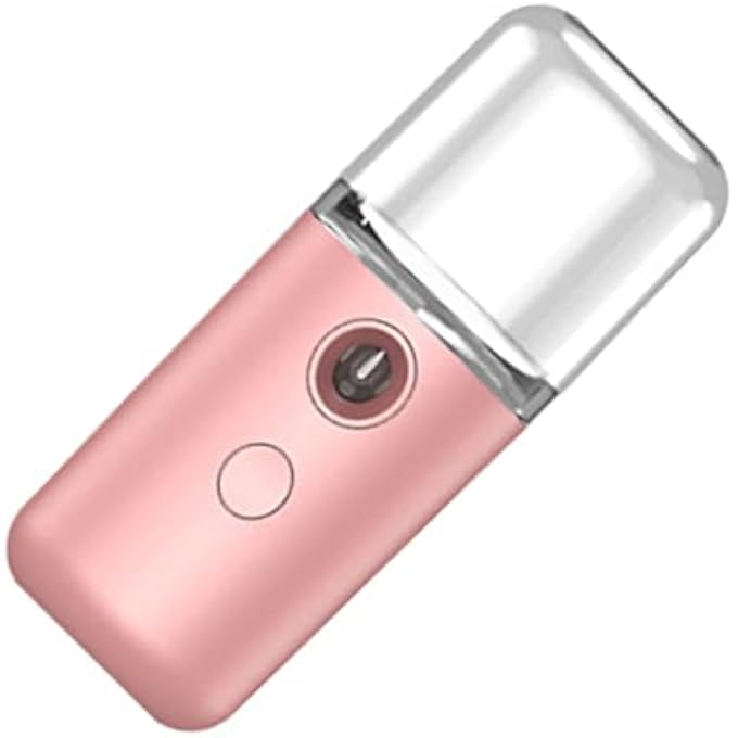 Yctze NANO FACIAL MIST SPRAYER HYDRATING MINI POCKET SIZE USB CHARGING WATER FACE HUMIDIFIER FOR MOISTURIZING GIFT AB (PINK) - Image 1